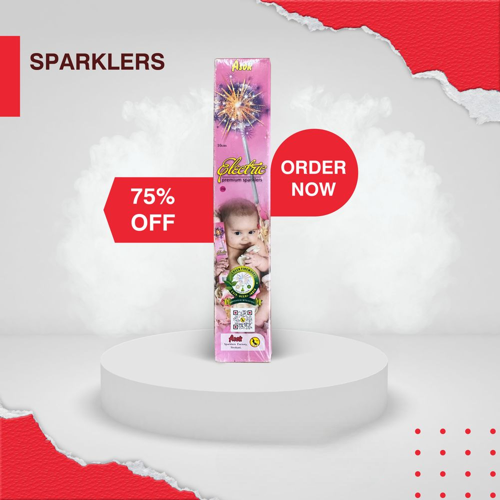 10CM ELECTRIC SPARKLERS 10 PCS..