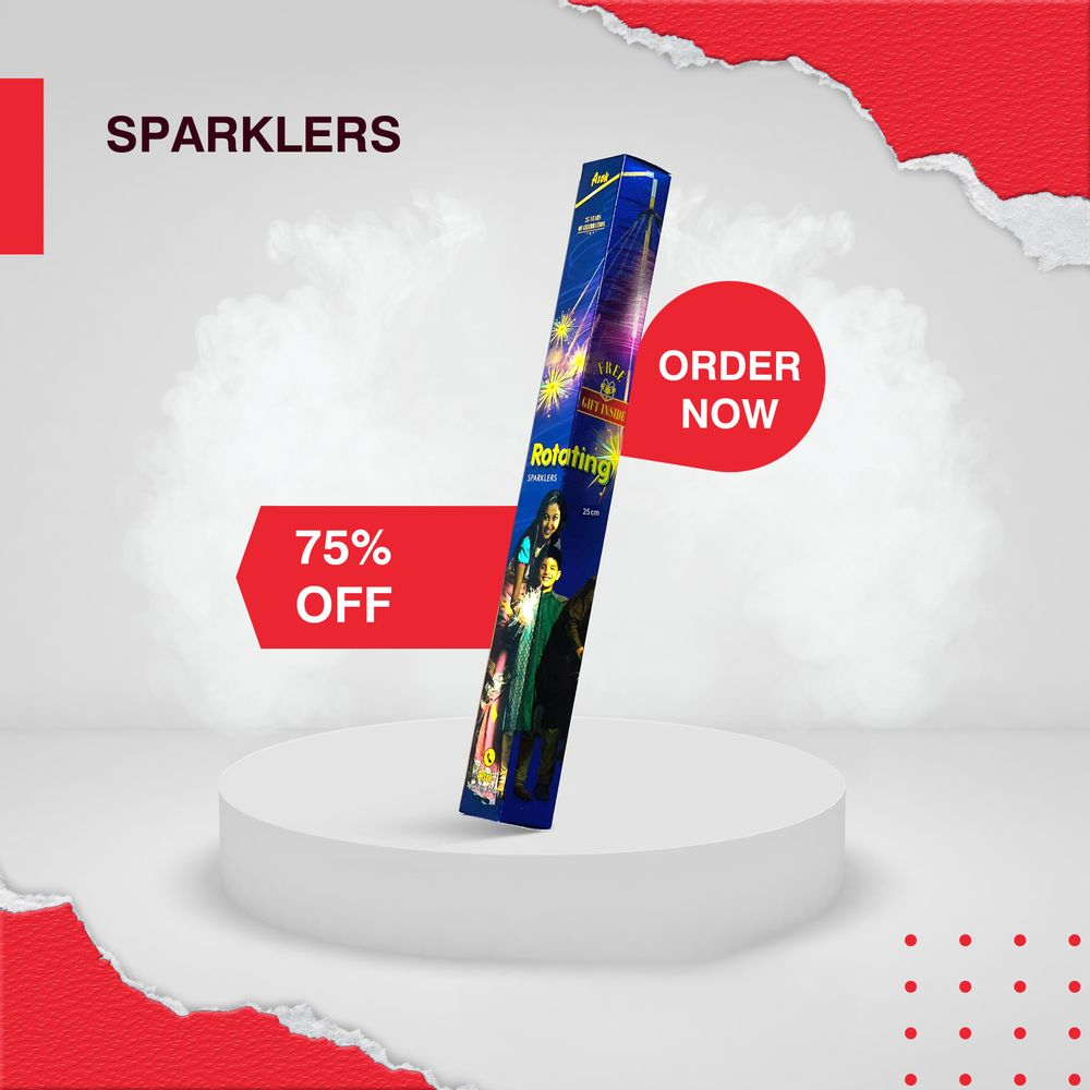 ROTATING SPARKLERS(ASOK BRAND) 1 PCE..